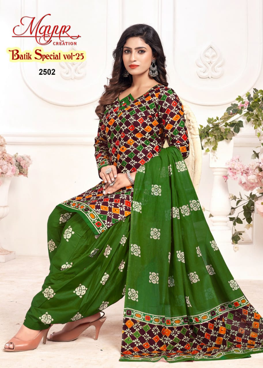 Mayur Batik Special Vol 25Printed Cotton Dress Material Catalog
